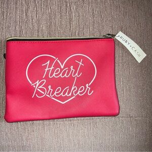 NWT Ruby + Cash Heart Breaker make up bag